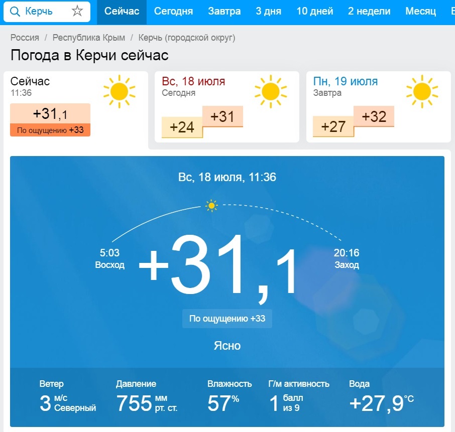 weather in crimea 18 07 2021