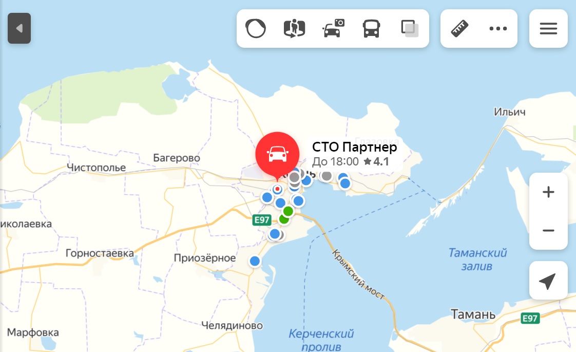 yandex map kerch